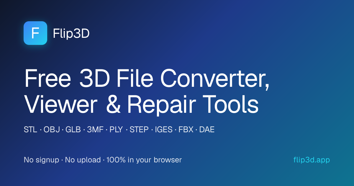 Flip3D — Free 3D File Converter, Viewer & Repair Tools